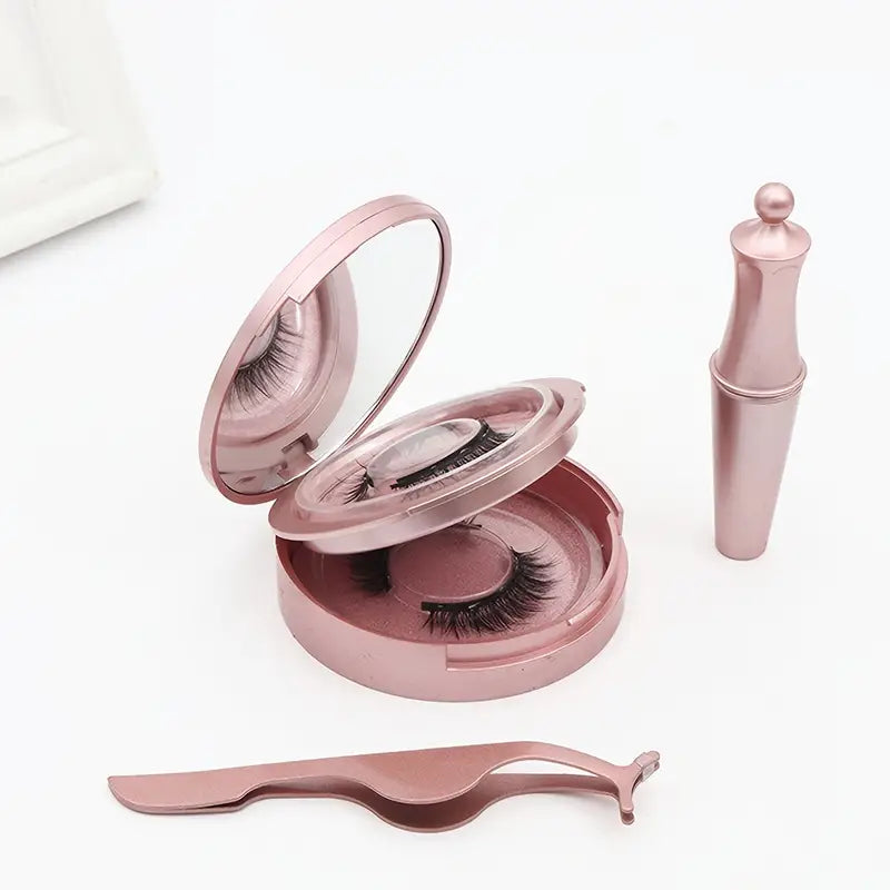 2 Pairs Reusable 3D Magnetic Eyelashes with Eyeliner