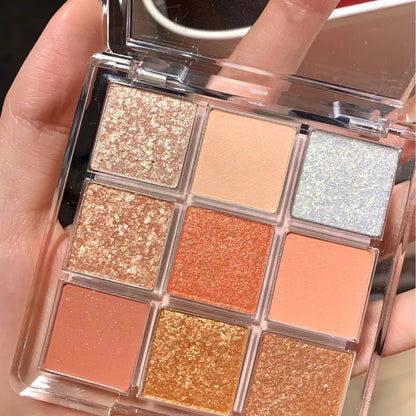 Paleta de Sombras DIKALU Sunset Glow com Nove Cores