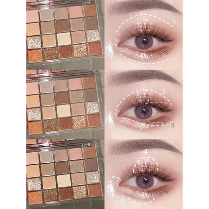 Paleta de sombras com brilho de 20 cores Dikalu Sakura Dance