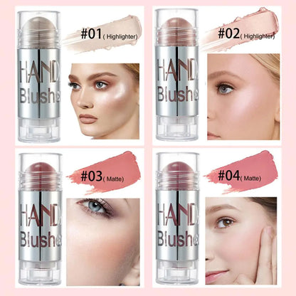 8 Colors Blush Highlighter Bronzer Cream Cheek Stick