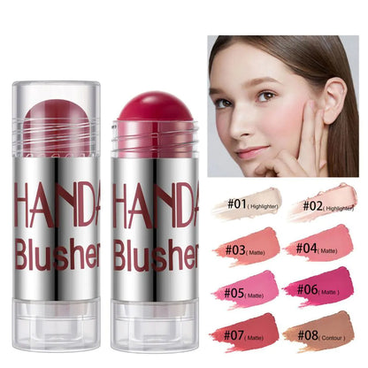 8 Colors Blush Highlighter Bronzer Cream Cheek Stick