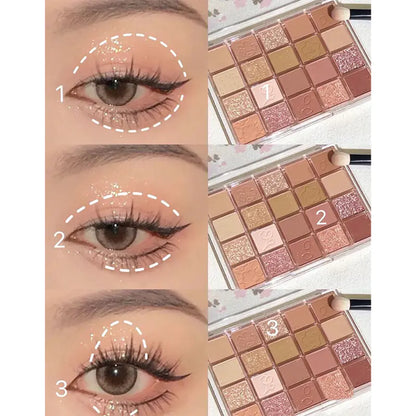 Paleta de sombras com brilho de 20 cores Dikalu Sakura Dance