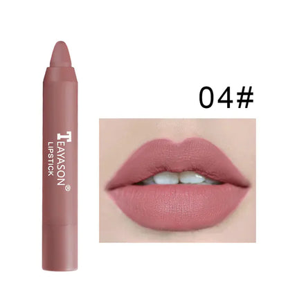 Conjunto de 12 Lápis de Contorno Labial Matte Aveludado à Prova d'Água