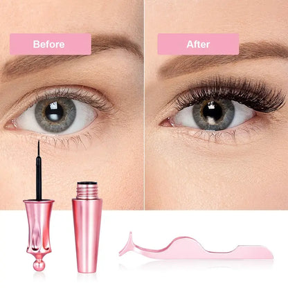 2 Pairs Reusable 3D Magnetic Eyelashes with Eyeliner